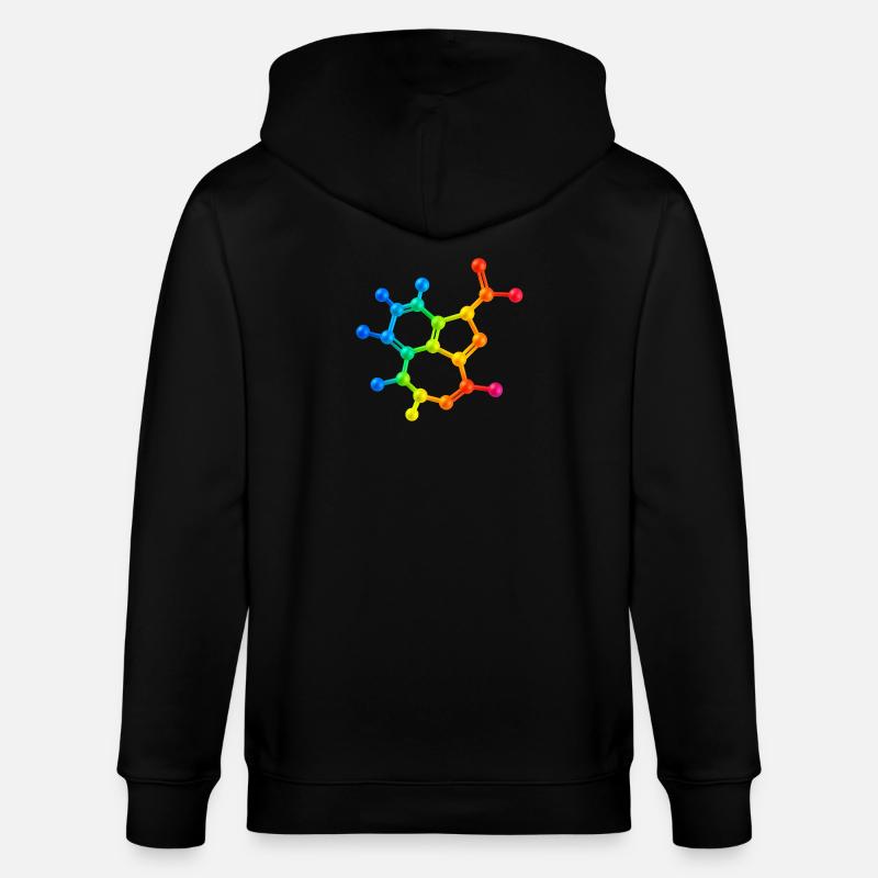 Trippy acid has visual effect - Stanley/Stella Unisex Bio-Kapuzenjacke CULTIVATOR  - Schwarz
