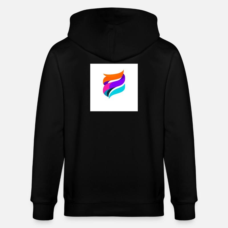 Bunte Ribbon-Form Abstrakt - Stanley/Stella Unisex Bio-Kapuzenjacke CULTIVATOR  - Schwarz
