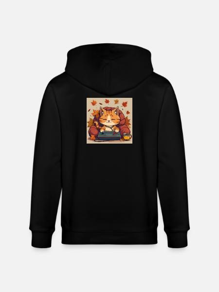Gaming Cat - Stanley/Stella CULTIVATOR Unisex Organic Hooded Jacket - black