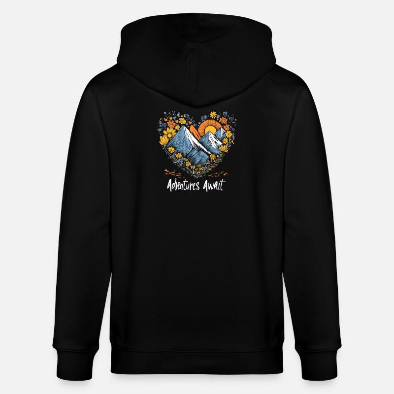 Des aventures vous attendent - Veste à capuche bio CULTIVATOR Stanley/Stella Unisexe - noir