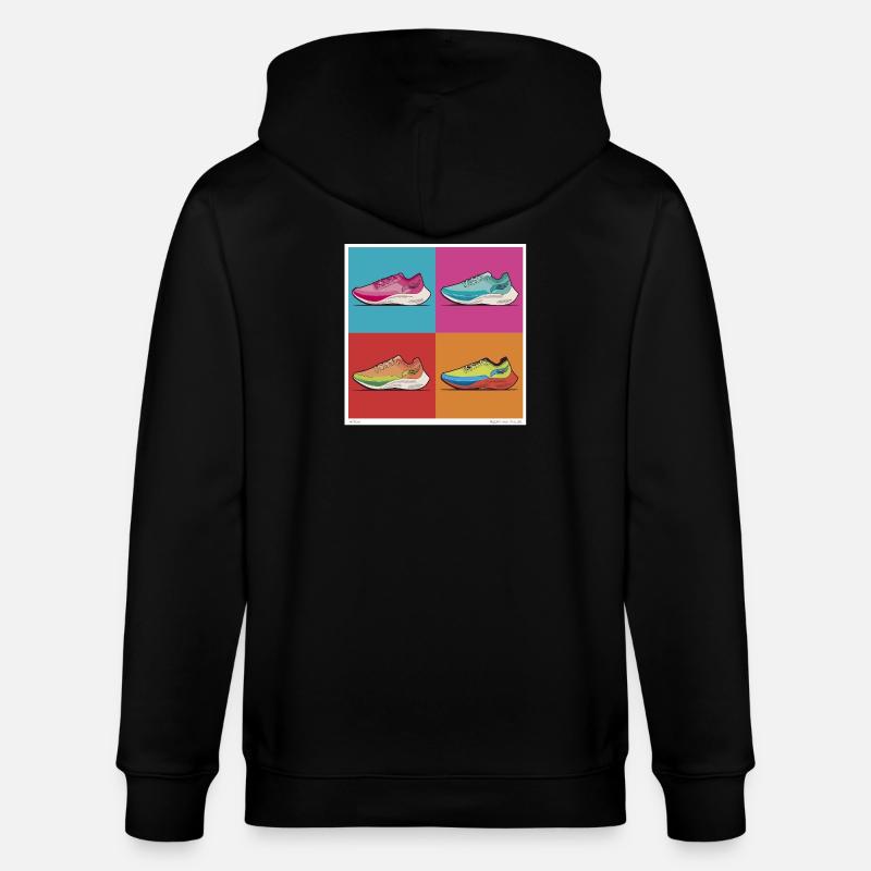Pop Art Trainer - Stanley/Stella Unisex Bio-Kapuzenjacke CULTIVATOR  - Schwarz