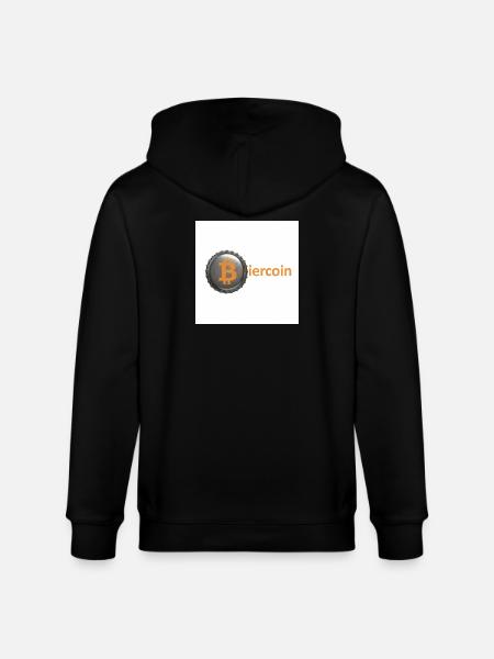 BierCoin Bitcoin Logo - Stanley/Stella CULTIVATOR  Unisex Organic Hooded Jacket - black