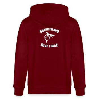 SHARK ISLAND DIVE TRIBE - Stanley/Stella CULTIVATOR  Unisex Organic Hooded Jacket - burgundy - Back - Anna (173cm)