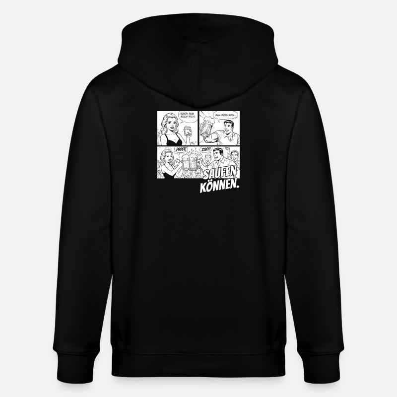 Schön sein reicht nicht Comic Retro - Stanley/Stella Unisex Bio-Kapuzenjacke CULTIVATOR - Schwarz