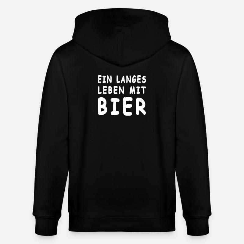 Bier - Stanley/Stella Unisex Bio-Kapuzenjacke CULTIVATOR  - Schwarz