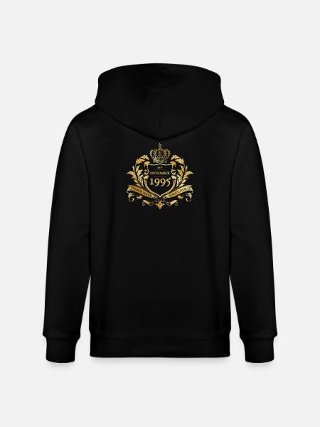 30th Birthday Semper Verum - Established 11/1995 - Stanley/Stella CULTIVATOR  Unisex Organic Hooded Jacket - black
