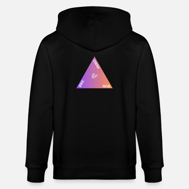 Triathlon Triangle Gradient - Stanley/Stella CULTIVATOR  Unisex Organic Hooded Jacket - black