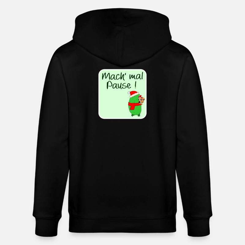 WEIHNACHTSPAUSE GEWÜRZGURKE WEIHNACHTSMANN - Stanley/Stella Unisex Bio-Kapuzenjacke CULTIVATOR  - Schwarz