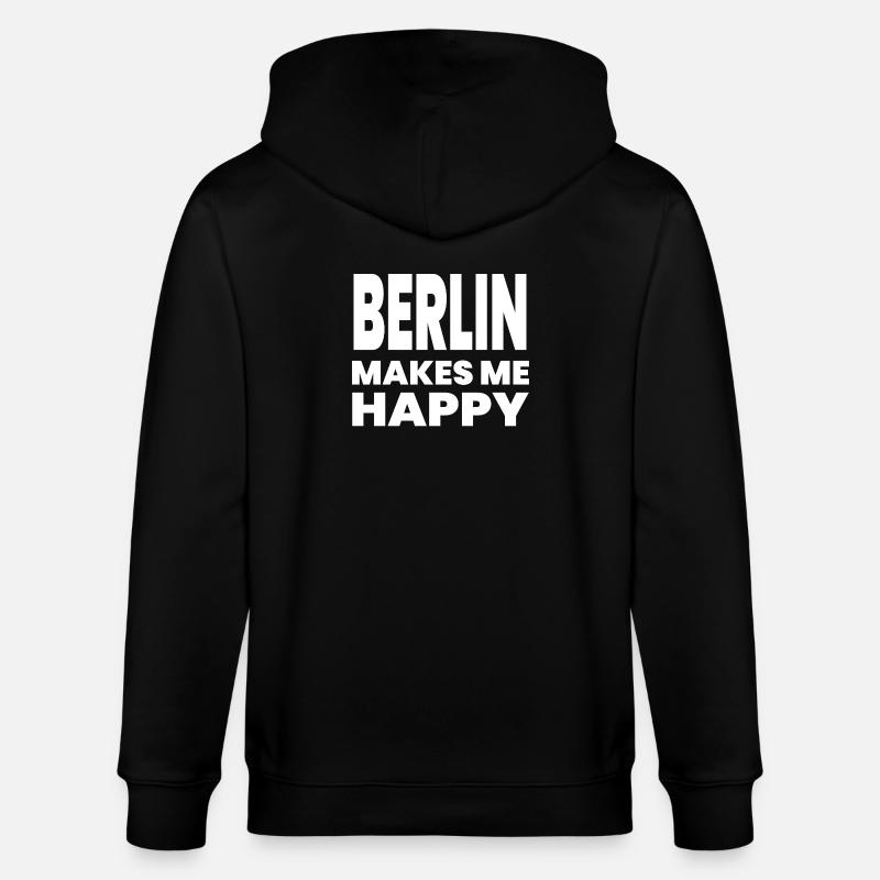 Berlin - Stanley/Stella Unisex Bio-Kapuzenjacke CULTIVATOR  - Schwarz