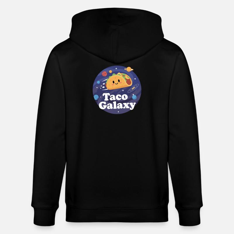 Taco Galaxy Outer Space Taco Illustration - Veste à capuche bio CULTIVATOR Stanley/Stella Unisexe - noir