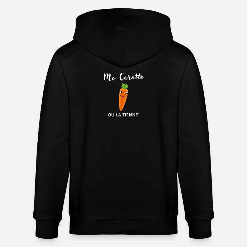 Meine lächelnde Karotte oder deine - Stanley/Stella Unisex Bio-Kapuzenjacke CULTIVATOR - Schwarz