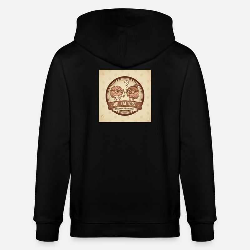 Ich irre mich - Duo Brain - Stanley/Stella Unisex Bio-Kapuzenjacke CULTIVATOR  - Schwarz