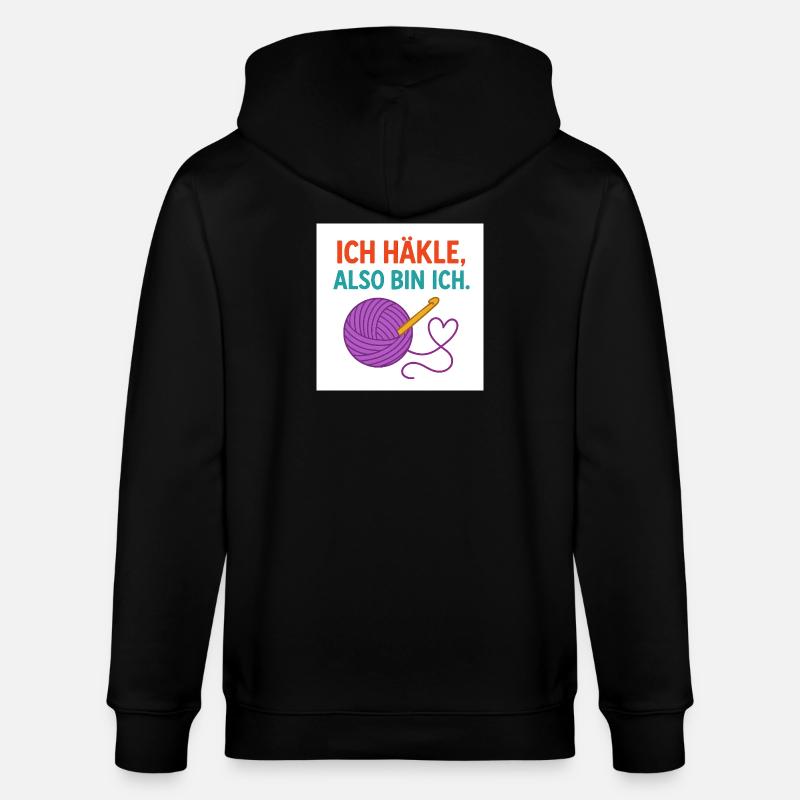 Je crochete, donc je suis - Veste à capuche bio CULTIVATOR Stanley/Stella Unisexe - noir