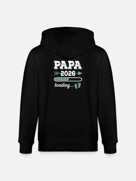 Dad 2026 Loading Father-to-be Gift Idea - Stanley/Stella CULTIVATOR Unisex Organic Hooded Jacket - black