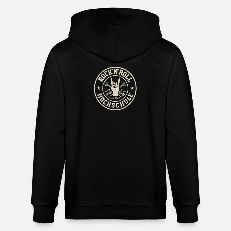 Logo du collège Rock 'n' Roll - Veste à capuche bio CULTIVATOR Stanley/Stella Unisexe - noir