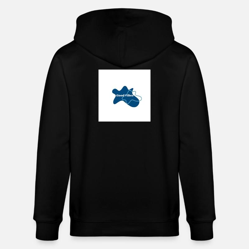 Gute Vibes Blau Logo - Stanley/Stella Unisex Bio-Kapuzenjacke CULTIVATOR - Schwarz