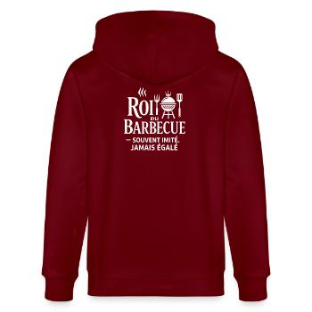 König des Grillens, der nie erreicht wurde - Stanley/Stella Unisex Bio-Kapuzenjacke CULTIVATOR  - Burgunderrot - Hinten - Anna (173cm)