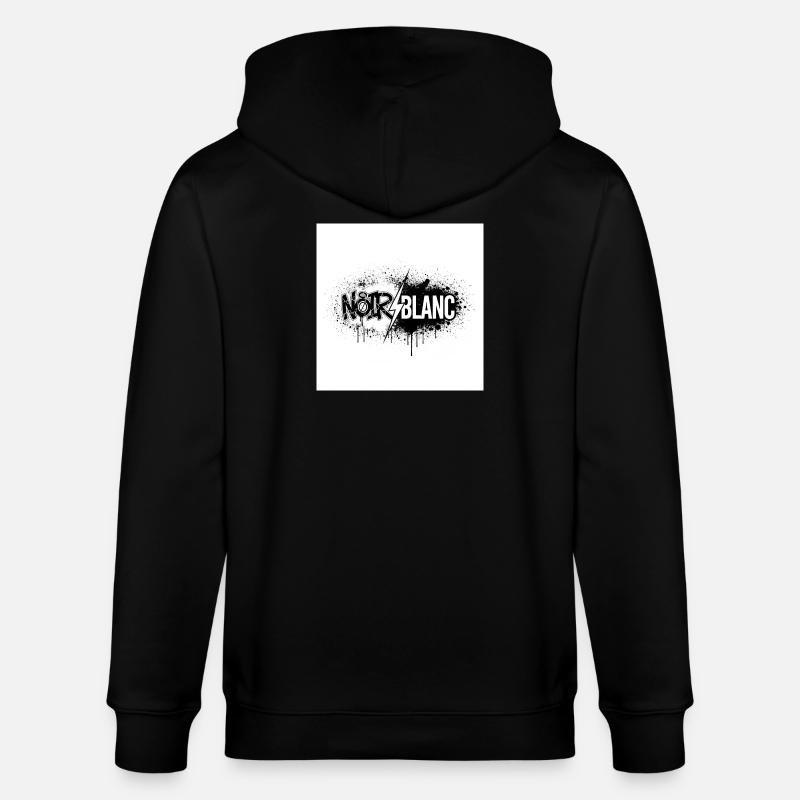 Nord Blanc Graffiti Éclair - Veste à capuche bio CULTIVATOR Stanley/Stella Unisexe - noir