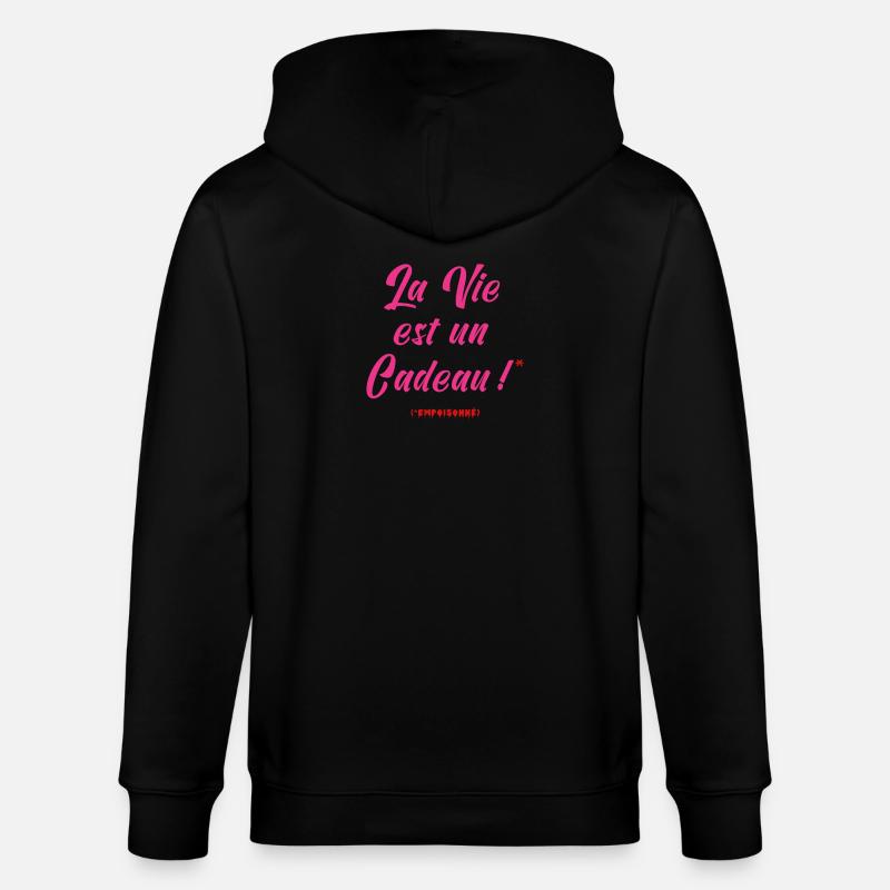 DAS LEBEN IST EIN GESCHENK (vergiftet) - Stanley/Stella Unisex Bio-Kapuzenjacke CULTIVATOR  - Schwarz