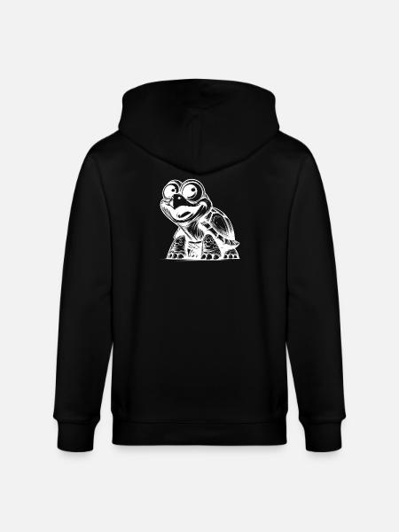 Baby turtles with big eyes - Stanley/Stella CULTIVATOR  Unisex Organic Hooded Jacket - black
