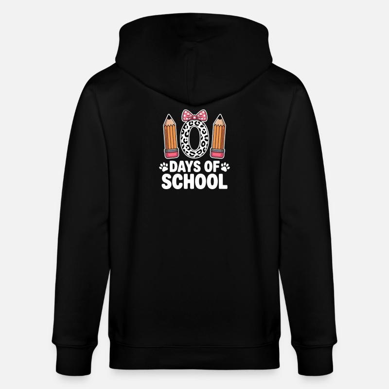 Léopard Pencil Retour à l’école - Veste à capuche bio CULTIVATOR Stanley/Stella Unisexe - noir