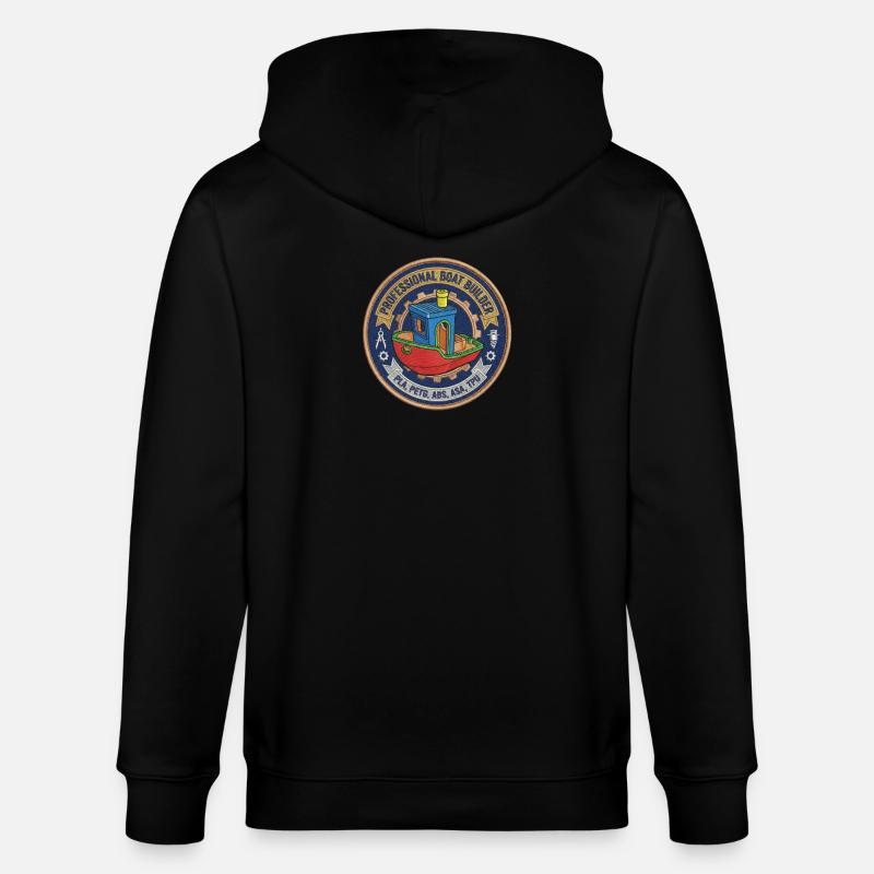 Constructeur professionnel de bateaux Benchy Patch - Veste à capuche bio CULTIVATOR Stanley/Stella Unisexe - noir