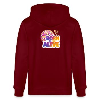 BORN TO BE ALIVE - Veste à capuche bio CULTIVATOR Stanley/Stella Unisexe - bordeaux - Dos - Anna (173cm)