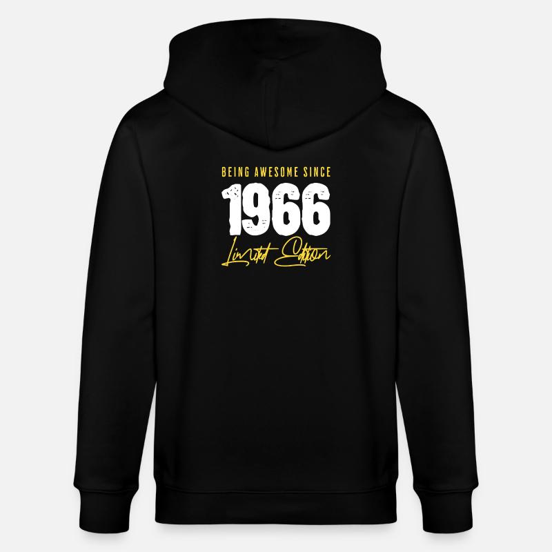 1966 Né 60e anniversaire - Veste à capuche bio CULTIVATOR Stanley/Stella Unisexe - noir
