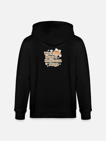 Warm Hugs Cocoa Mug - Stanley/Stella CULTIVATOR  Unisex Organic Hooded Jacket - black