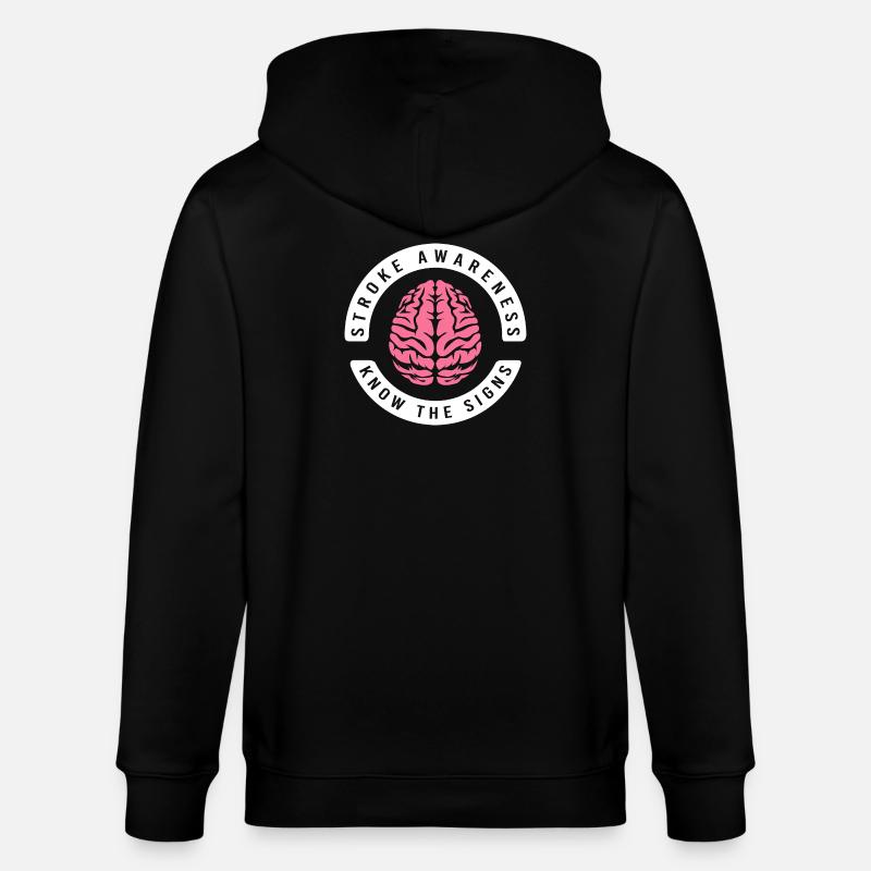 Hirnschlag Schlaganfall - Stanley/Stella Unisex Bio-Kapuzenjacke CULTIVATOR  - Schwarz
