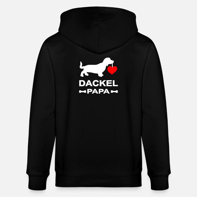 Dackel - Stanley/Stella Unisex Bio-Kapuzenjacke CULTIVATOR  - Schwarz