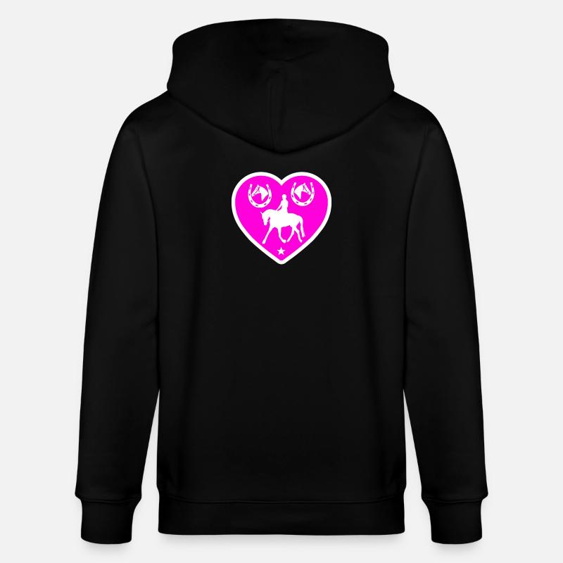 Pferde - Stanley/Stella Unisex Bio-Kapuzenjacke CULTIVATOR  - Schwarz