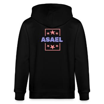 Asael Asael - Veste à capuche bio CULTIVATOR Stanley/Stella Unisexe - noir - Dos - Anna (173cm)