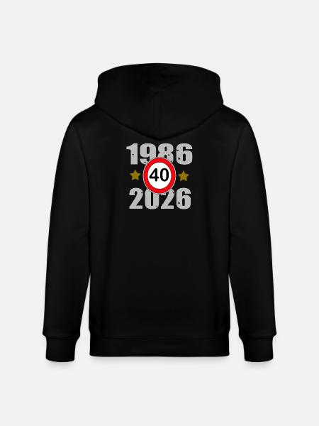 1986–2026: 40th anniversary - Stanley/Stella CULTIVATOR Unisex Organic Hooded Jacket - black