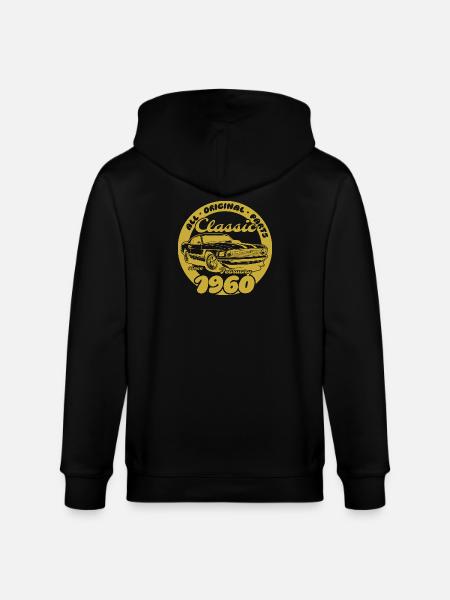 66th Birthday - Classic Musclecar 02/1960 - Stanley/Stella CULTIVATOR  Unisex Organic Hooded Jacket - black