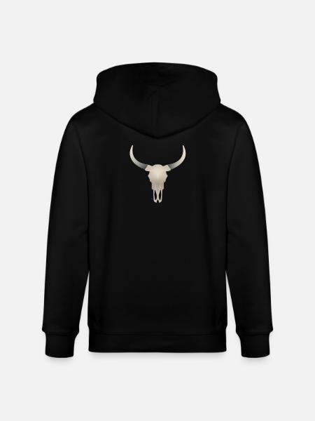 Buffalo Skull - Stanley/Stella CULTIVATOR Unisex Organic Hooded Jacket - black