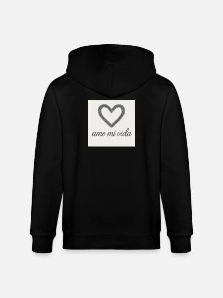 Heart and joy of life - Stanley/Stella CULTIVATOR Unisex Organic Hooded Jacket - black