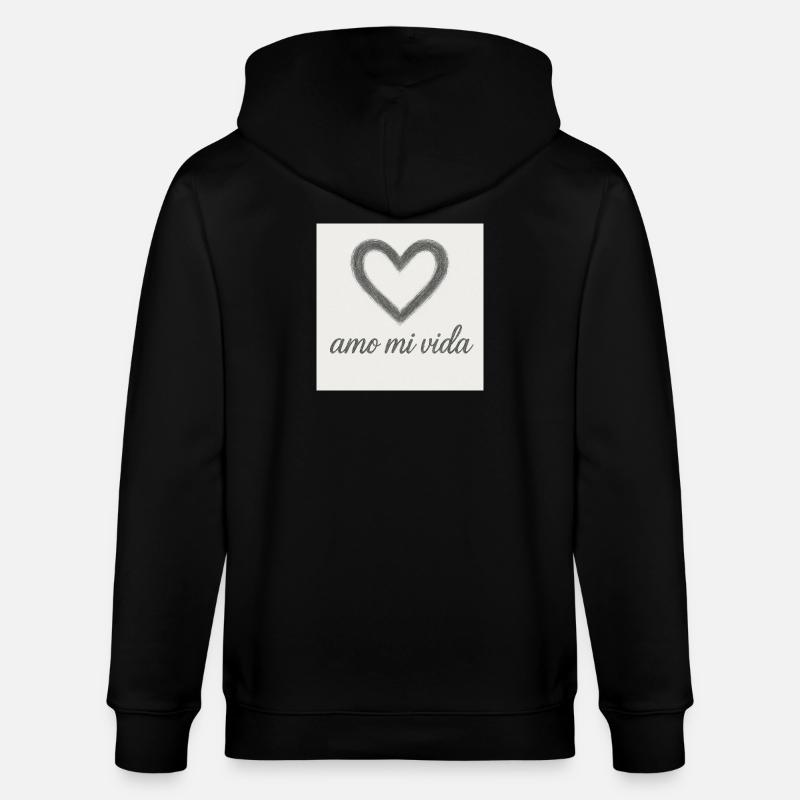 Cœur et joie de vivre - Veste à capuche bio CULTIVATOR Stanley/Stella Unisexe - noir