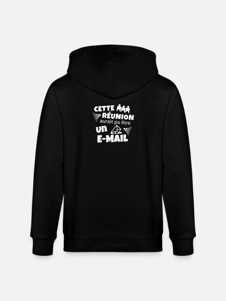 Office Humor T-Shirt – Useless Meeting - Stanley/Stella CULTIVATOR  Unisex Organic Hooded Jacket - black