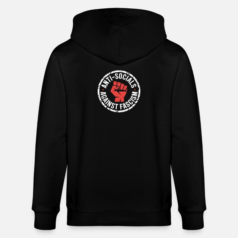 Antisoziale Antifa - Antifa Logo - Veste à capuche bio CULTIVATOR Stanley/Stella Unisexe - noir