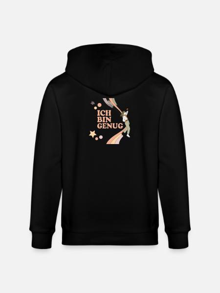 Ich bin Genug – Pastell Regenbogen Held - Stanley/Stella Unisex Bio-Kapuzenjacke CULTIVATOR - Schwarz