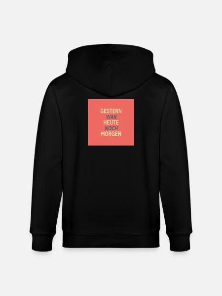 Yesterday was still tomorrow - Stanley/Stella CULTIVATOR Unisex Organic Hooded Jacket - black