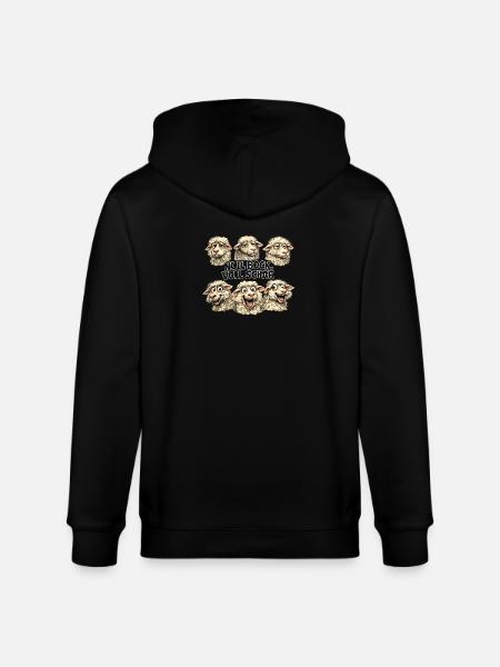 Sheep Quintet: Zero Buck Full Sheep - Stanley/Stella CULTIVATOR  Unisex Organic Hooded Jacket - black