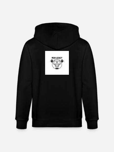 IRON_LEGACY GYM - Stanley/Stella CULTIVATOR  Unisex Organic Hooded Jacket - black