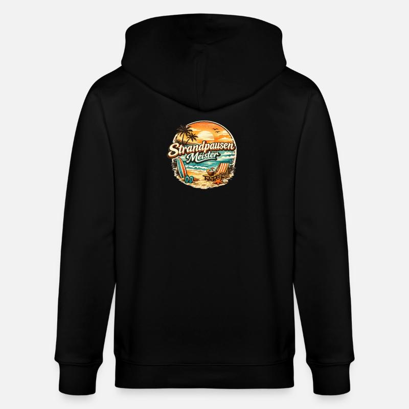 Beach Breaks Master Retro - Stanley/Stella CULTIVATOR  Unisex Organic Hooded Jacket - black