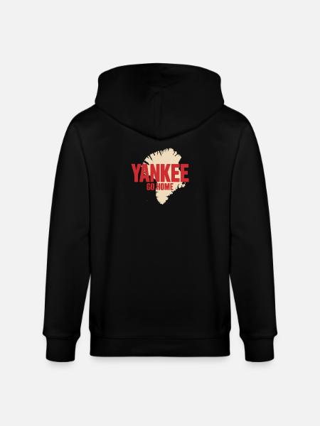 Yankee go Home - Greenland / Grønland  - Stanley/Stella CULTIVATOR  Unisex Organic Hooded Jacket - black