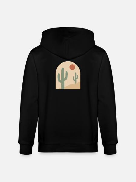 Desert Arch Serenity - Stanley/Stella CULTIVATOR  Unisex Organic Hooded Jacket - black