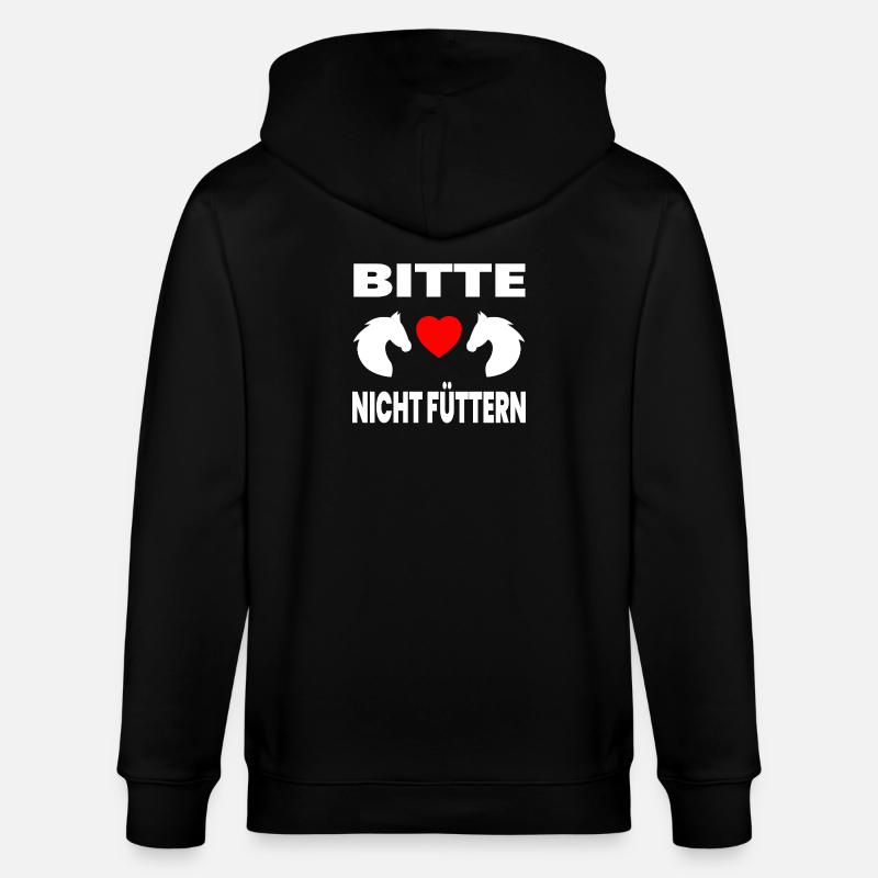 Pferde - Stanley/Stella Unisex Bio-Kapuzenjacke CULTIVATOR  - Schwarz