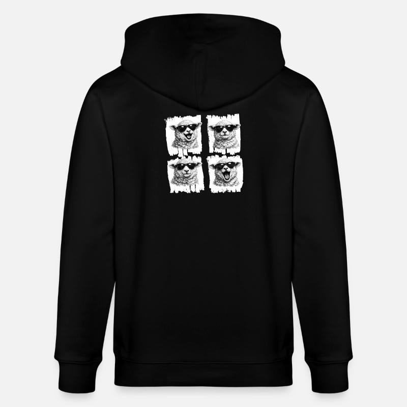 Schaf Sonnenbrillen Quartet - Stanley/Stella Unisex Bio-Kapuzenjacke CULTIVATOR - Schwarz