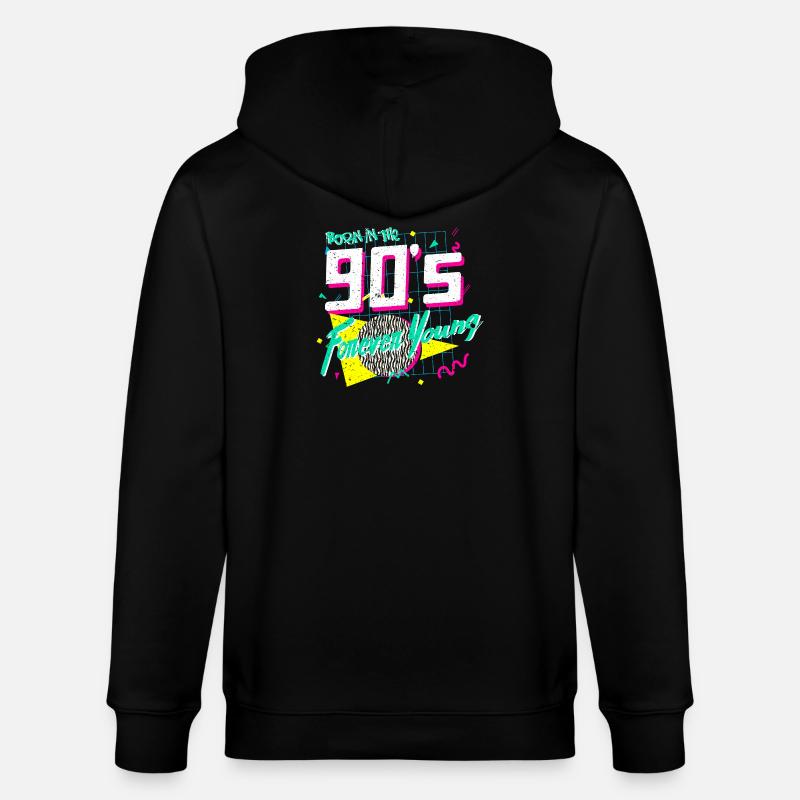 90s - Stanley/Stella Unisex Bio-Kapuzenjacke CULTIVATOR  - Schwarz